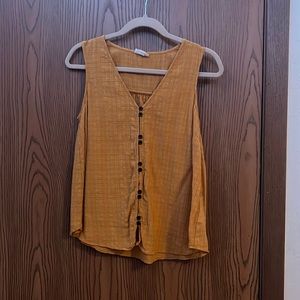 a.n.a sunset orange shirt with buttons